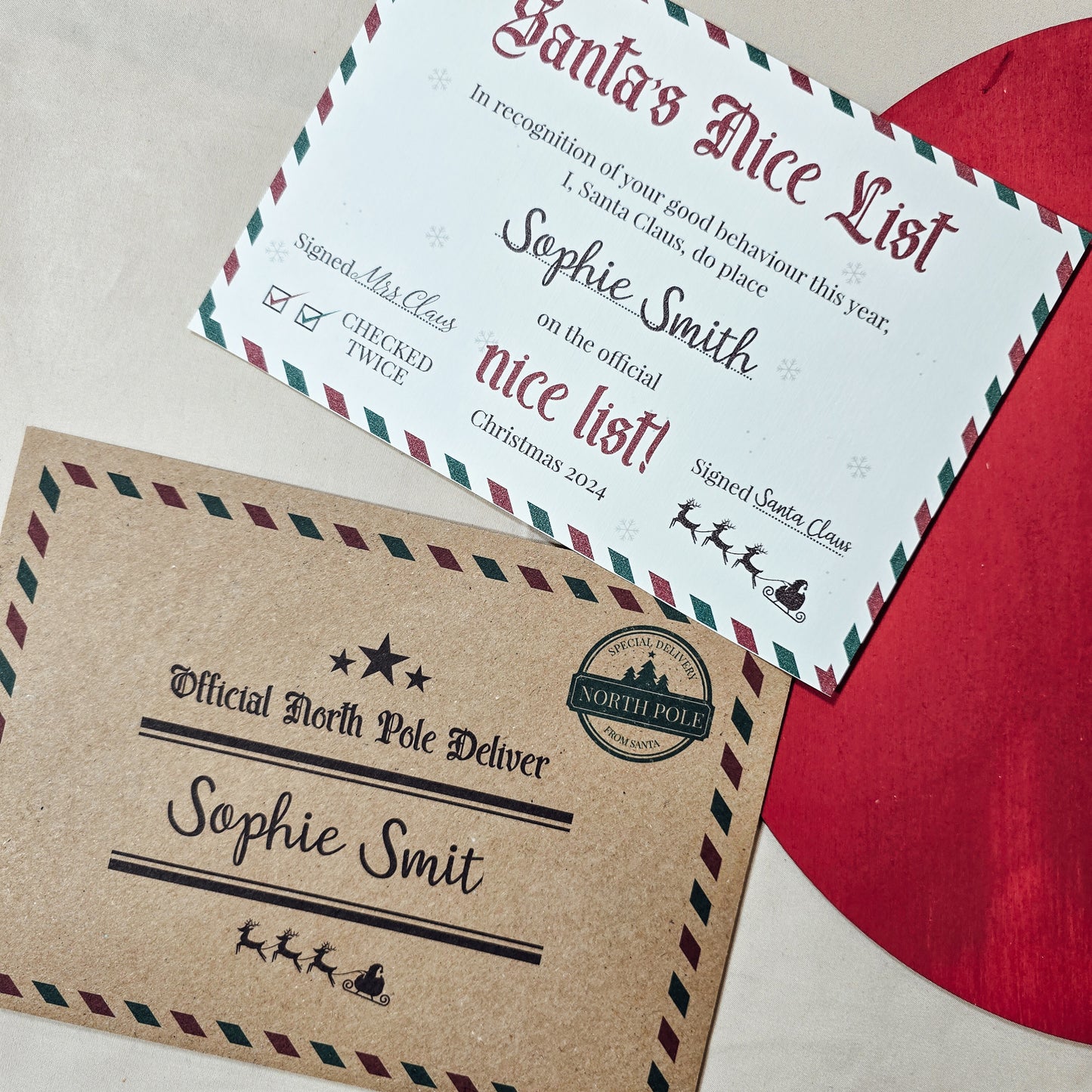 Personalised letter from Santa | Santa's nice list | Nice Certificate Christmas eve box | North Pole Mail | Christmas Nice List Certificate