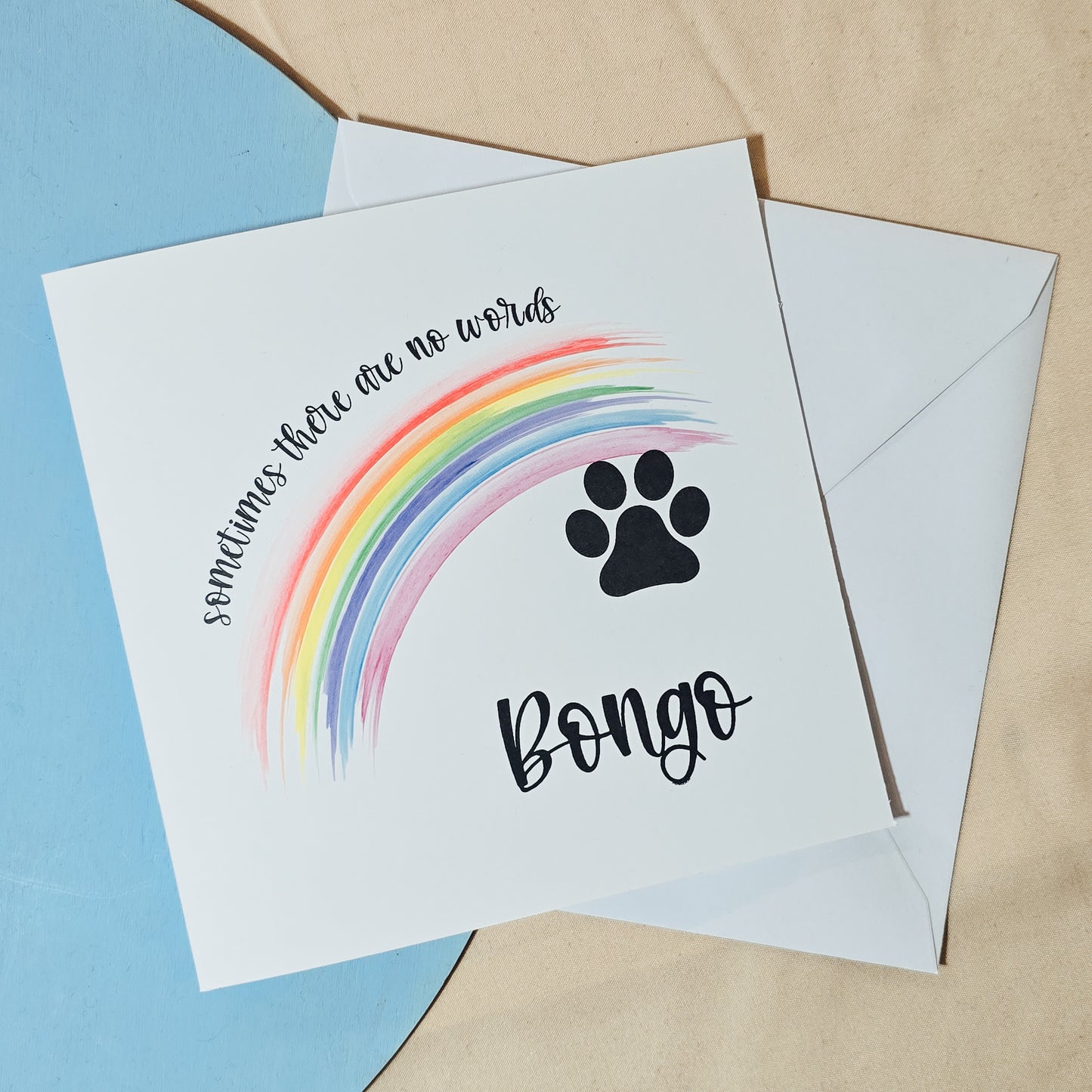 Pet Loss Card | Animal Condolences Card | Pet memorial Card | Bereavement Card | Sympathy Card | Rainbow Bridge | Pet Loss Gift