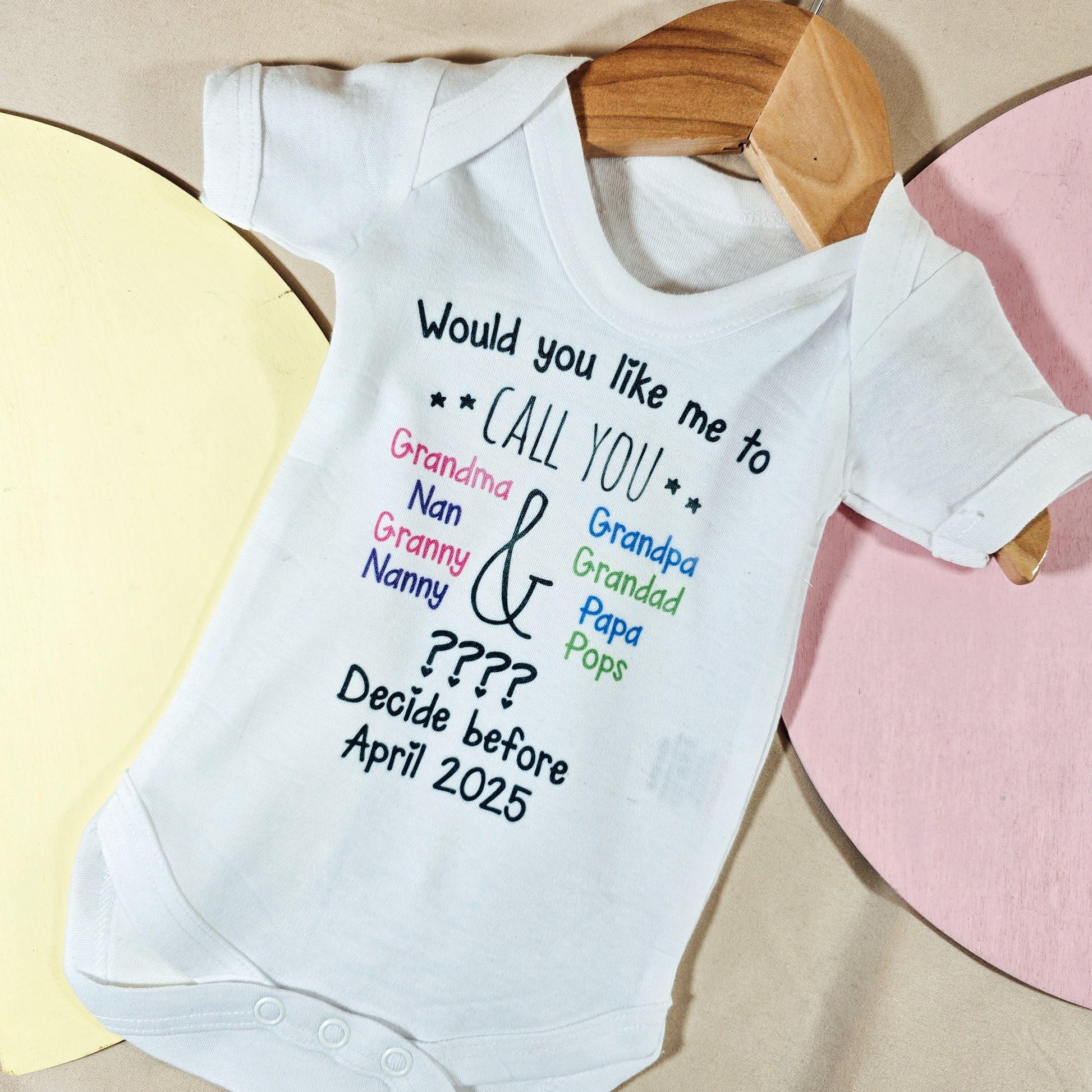 Personalised Pregnancy Announcement Baby Vest –