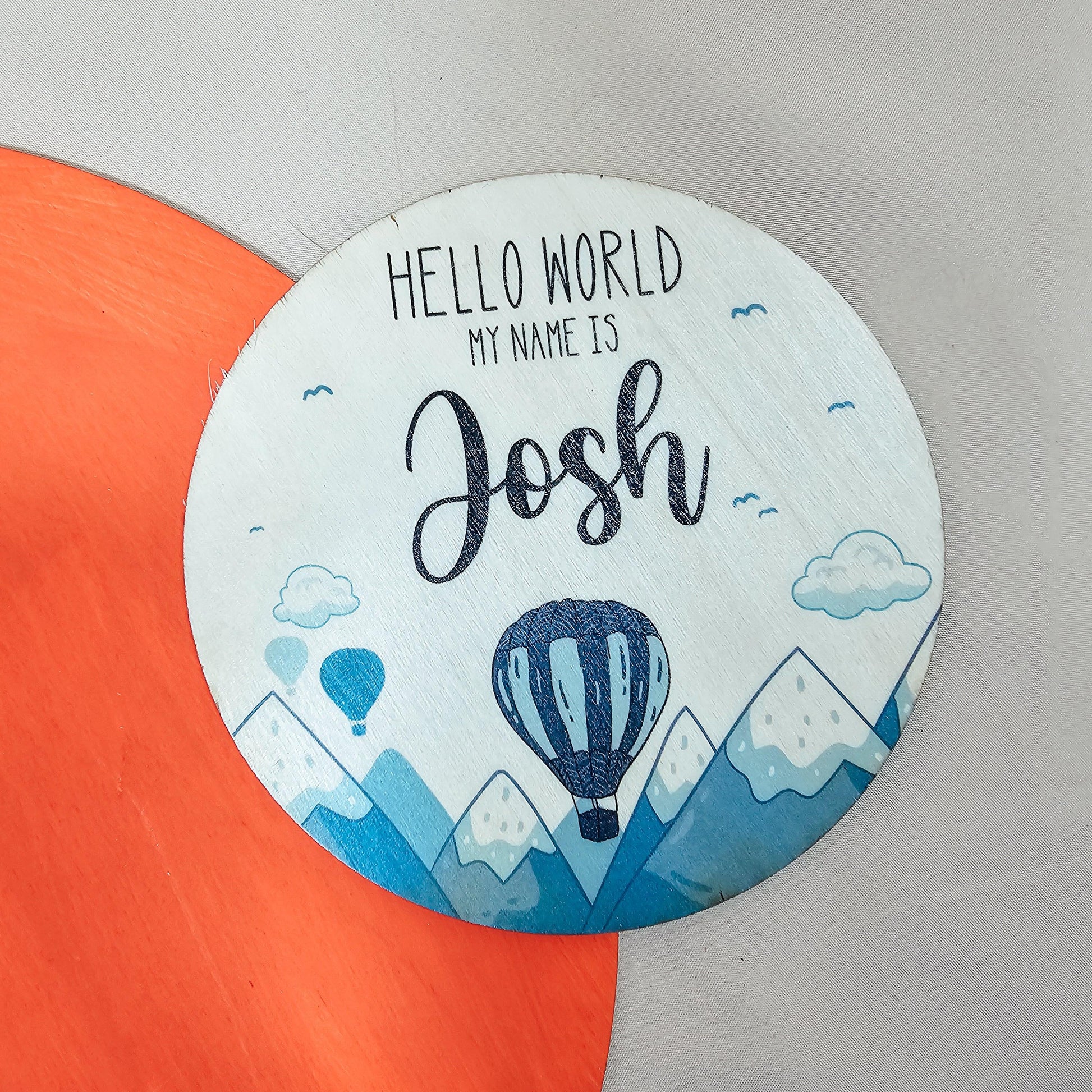 Geboortebord luchtballon | Symbool voor een nieuw avontuur Geboortebord luchtballon | Symbool voor een nieuw avontuur
