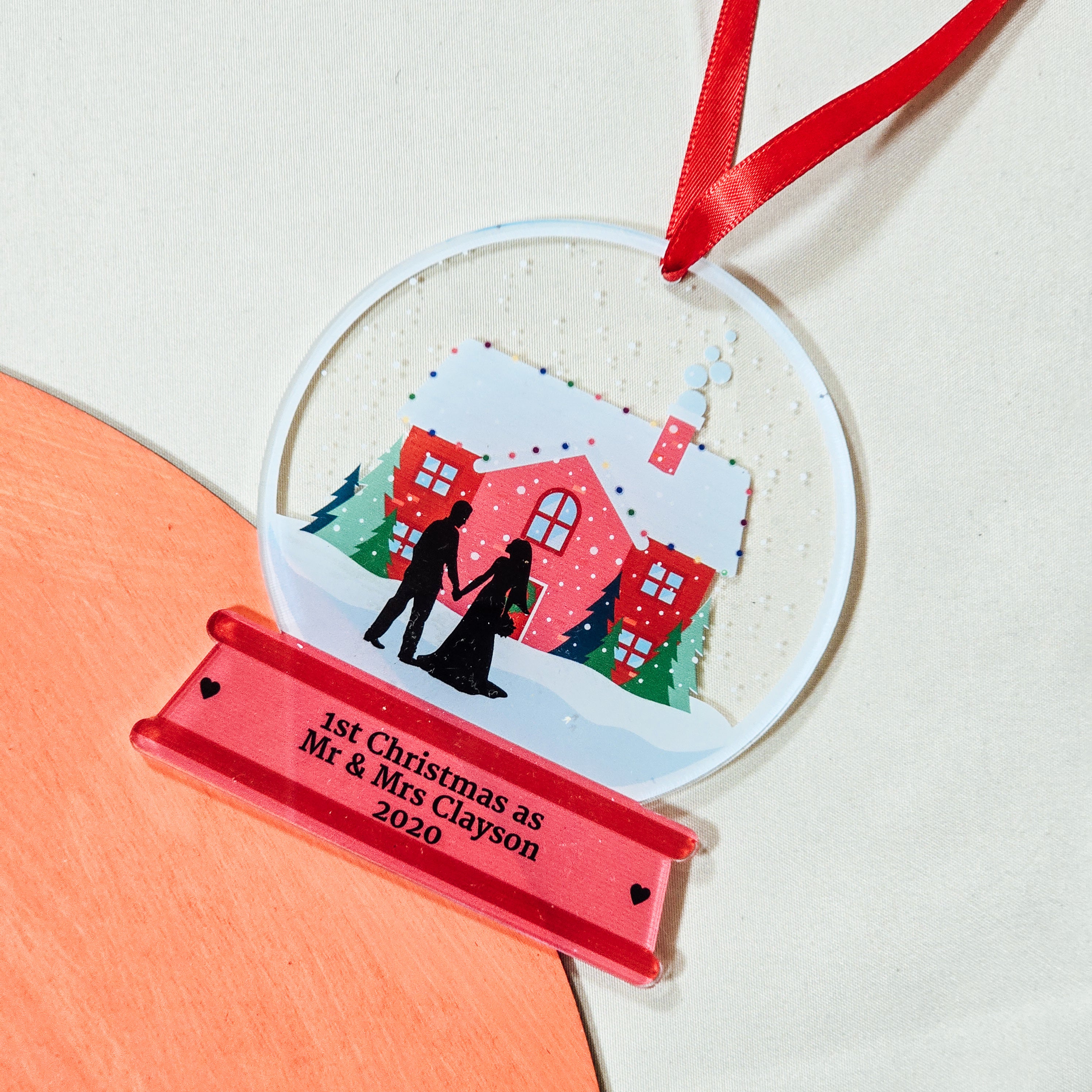 1st Christmas as Mr Mrs First Christmas Married Married First Christmas Decoration Christmas Wedding Gift Wedding Keepsake Present