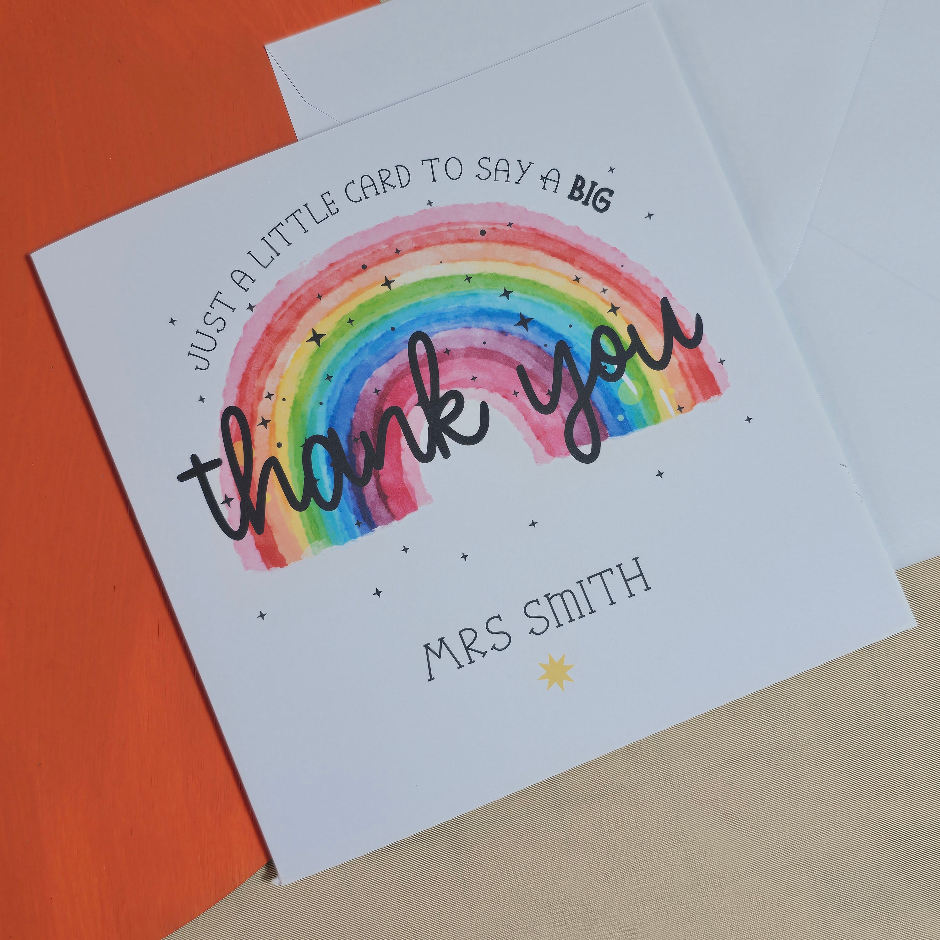 Personalised Thank You Card – Just a Little Card to Say a Big Thank You ...