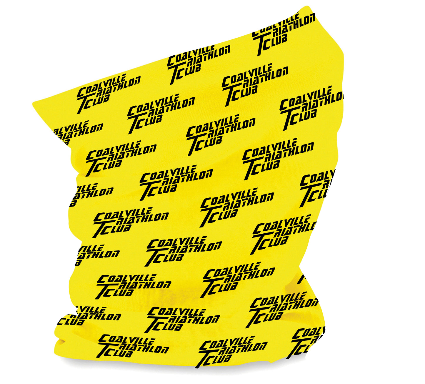 Coalville Triathlon Club Snood 🏊🚴🏃 | Yellow CTC Printed Neck Warmer | Training & Race Accessory